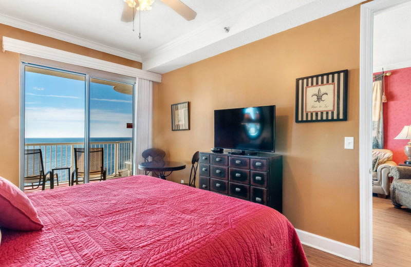 Rental bedroom at Bender Realty Vacation Rentals.