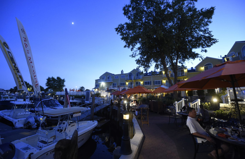 Patio at Saybrook Point Inn, Marina & Spa.