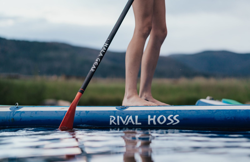 Paddle boarding at Vista Verde Ranch.