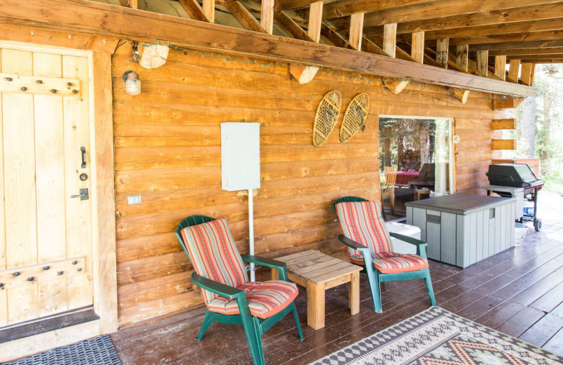 Rental porch at Durango Colorado Vacations.