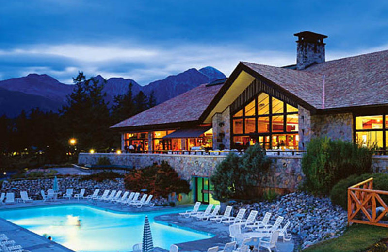 Outdoor pool at The Fairmont Jasper Park Lodge.