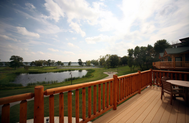 Golf course view from Patio at Arrowwood Resort.