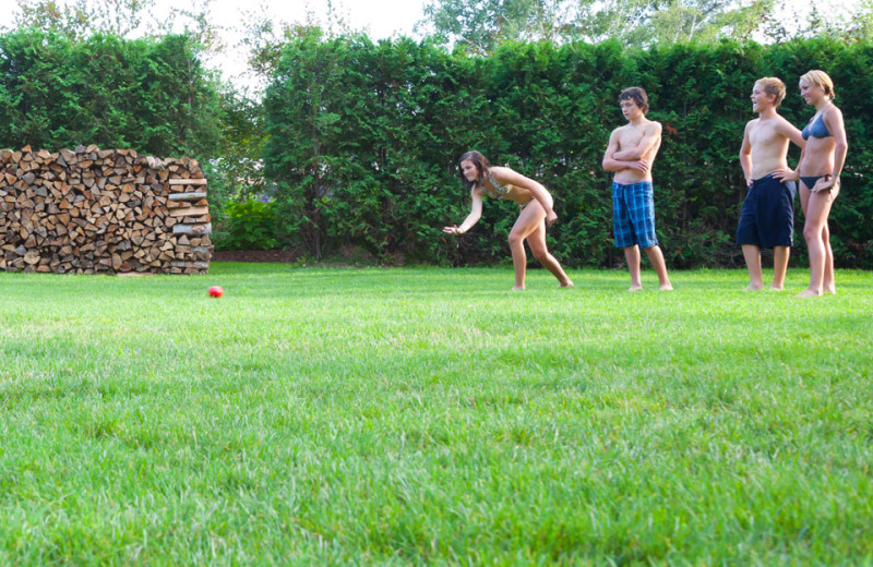 Bocce ball at Topnotch Resort.