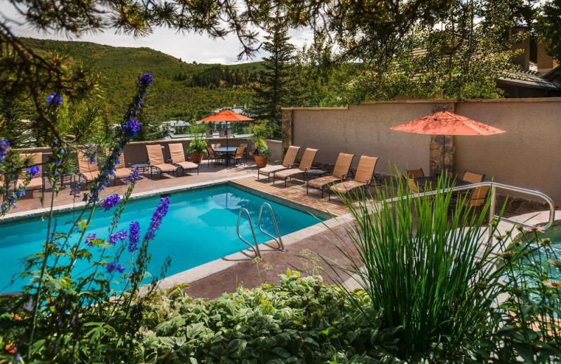 Outdoor pool at The Pines Lodge.