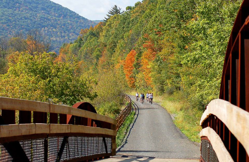 Biking at Penn Wells Lodge.