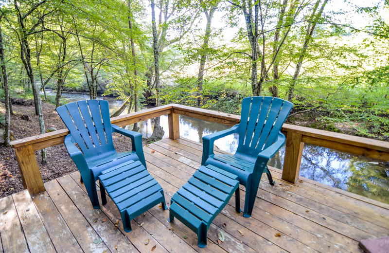 Rental deck at Little Bear Rentals.