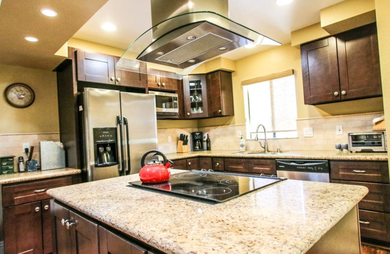 Rental kitchen at Country Club and Resort Rentals.