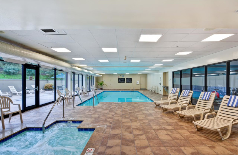 Indoor pool at Hampton Inn 