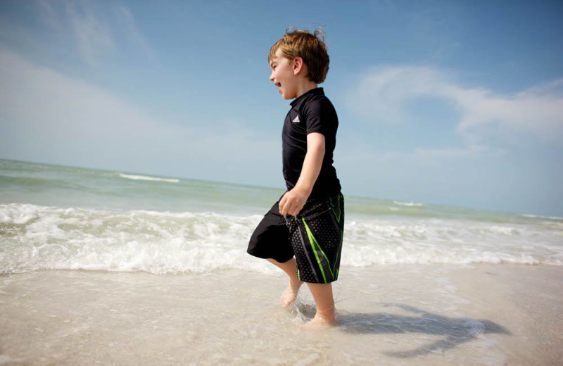 Playing on the beach at Gulfview Manor Resort.