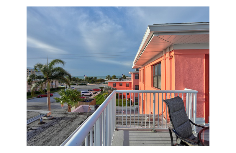 Guest balcony at Gulf Winds Resort Condominiums.