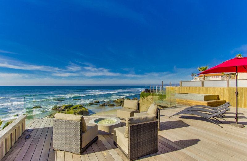 Rental patio at Cal Vacation Homes.