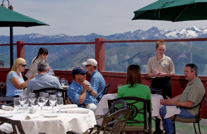 Patio dining at Sun Valley Resort.