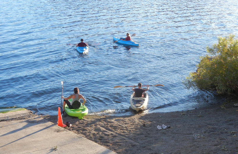 Kayaking at Blue Fish Cove Resort.