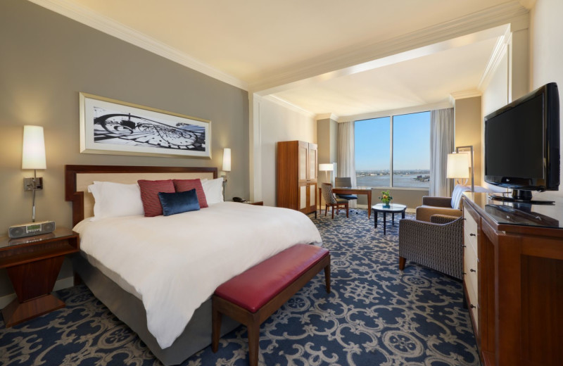 Guest room at Loews New Orleans Hotel.