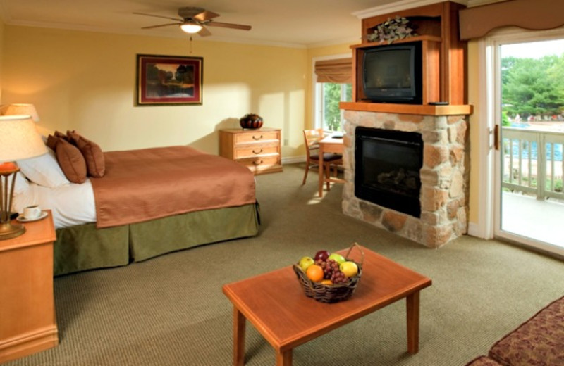 Guest room at Minerals Hotel.