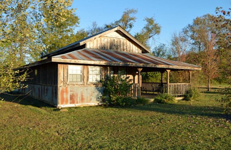 Cabin exterior at Mulberry Mountain Lodging & Events.