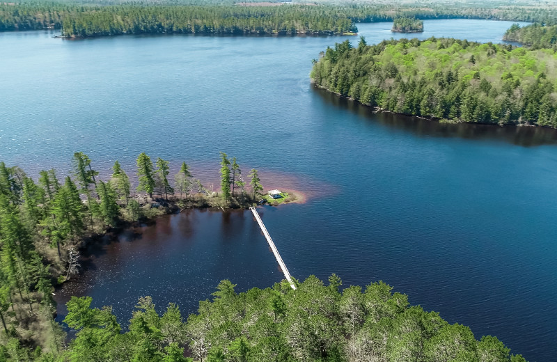 Aerial view of White Pine Camp.