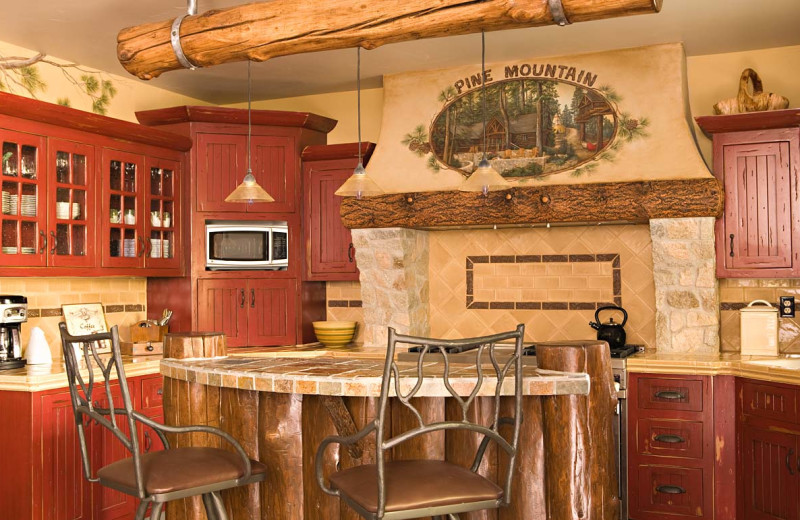 Cabin kitchen at Pine Mountain Camp.