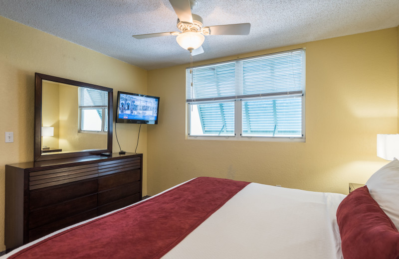 Guest bedroom at Sunrise Suites Resort.