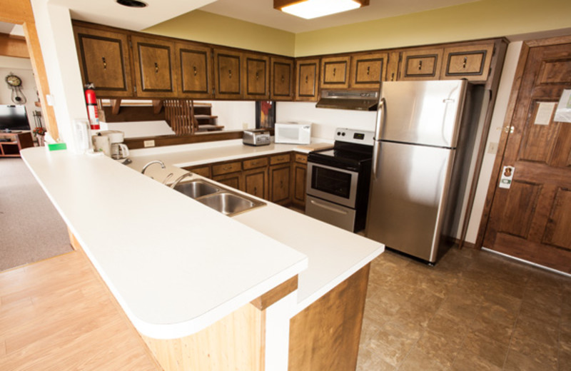 Suite kitchen at Pine Grove Resort.