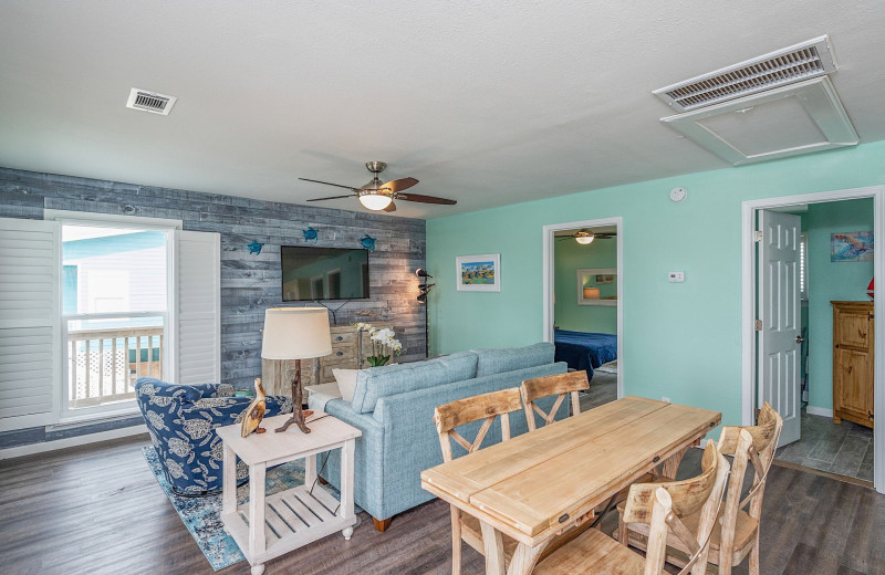 Rental living room at Sunset Properties.