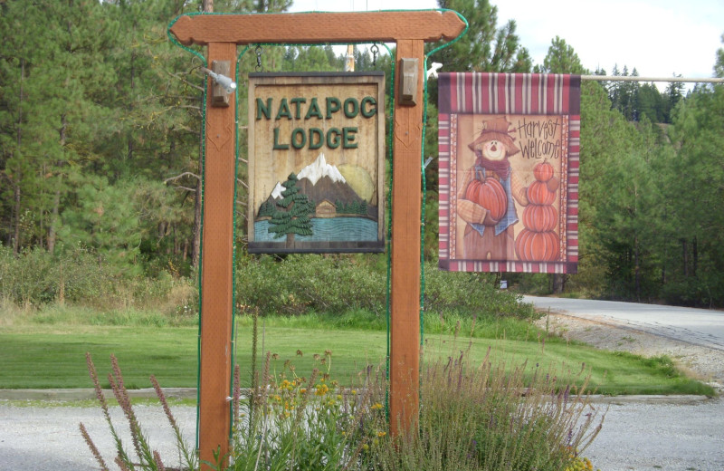Sign at Natapoc Lodging.