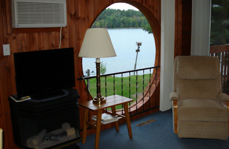 Cabin lake view at Moore Springs Resort.