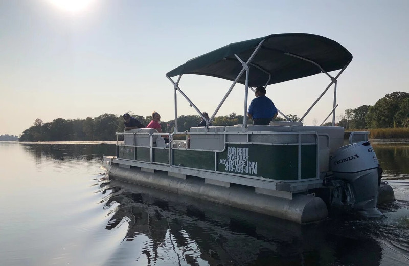 Pontoon at Riverbay Adventure Inn.