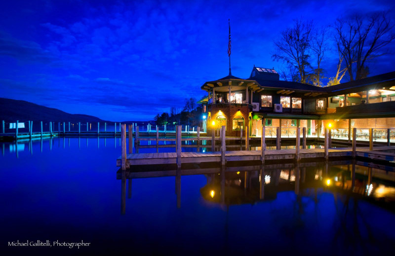 Exterior view of The Lodges at Cresthaven on Lake George.