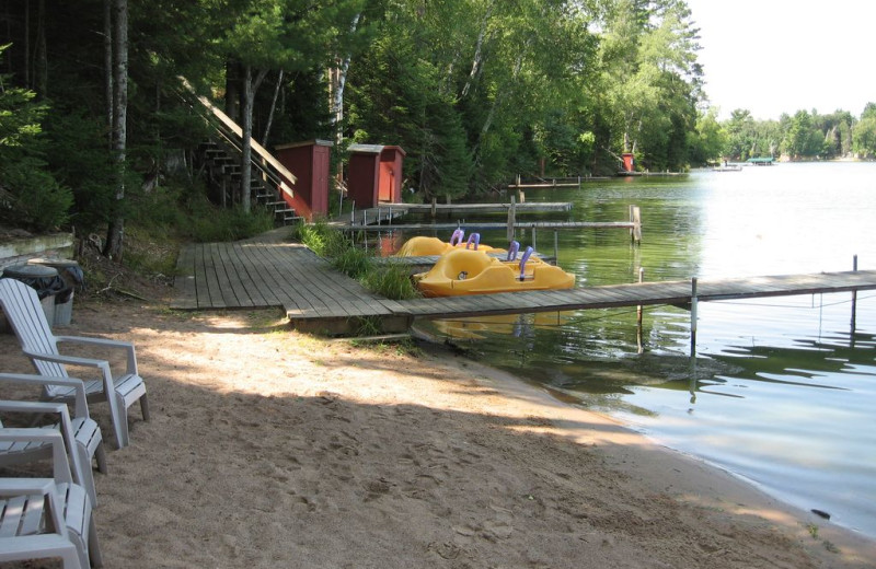 Rental beach at Northwoods Vacation Lodgings.