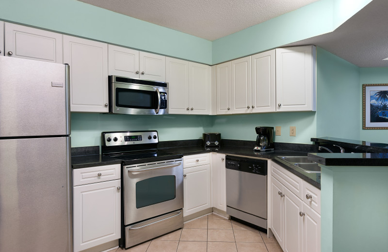 Guest kitchen at Caribbean Resort & Villas.