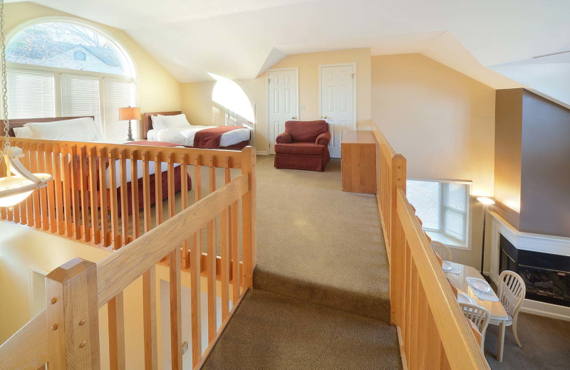 Guest room at The Quarters at Lake George.