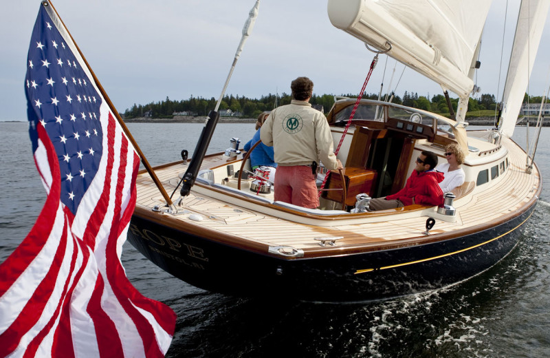 Boating at Boothbay Harbor Oceanside Golf Resort.