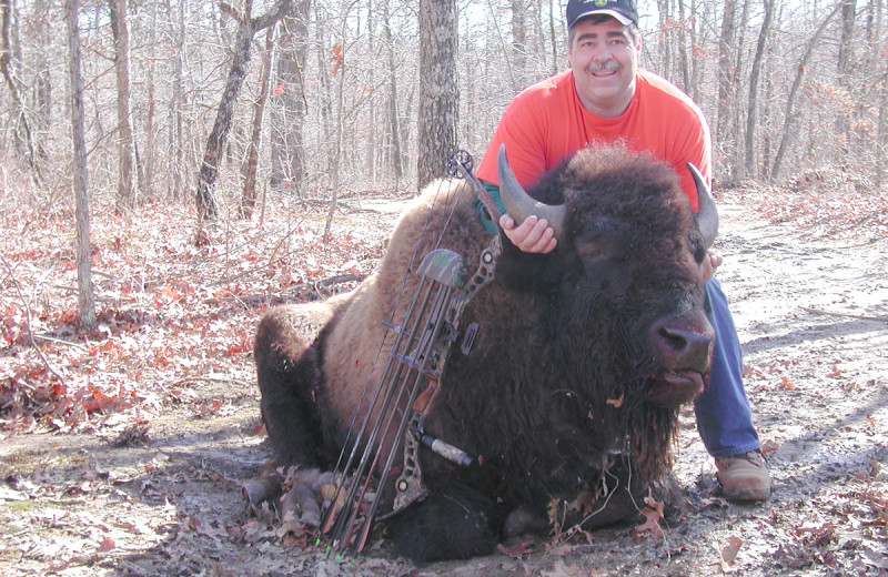 Bison Red hunting at Caryonah Hunting Lodge.