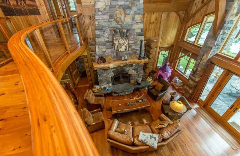 Rental living room at Muskoka District Rentals.