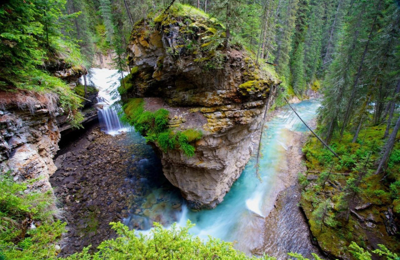 Creek at Johnston Canyon Resort.
