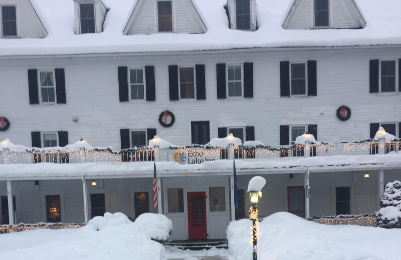 Winter at Echo Lake Inn.