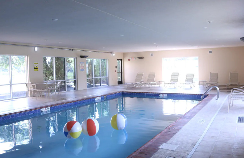 Indoor pool at Hampton Inn 