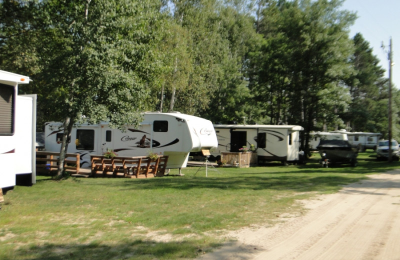 RVs at Becker's Resort & Campground.