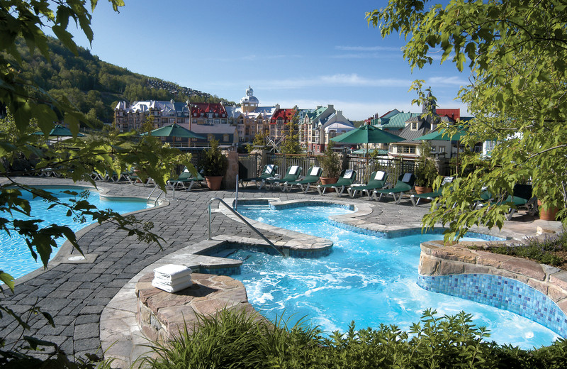 Outdoor pool at Fairmont Tremblant Resort.