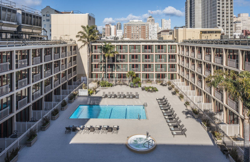 Outdoor pool at Parc 55 San Francisco - a Hilton Hotel.