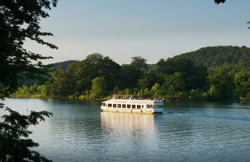 Lake boat at Stonewall Resort.