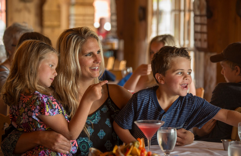 Dining at Lutsen Resort on Lake Superior.