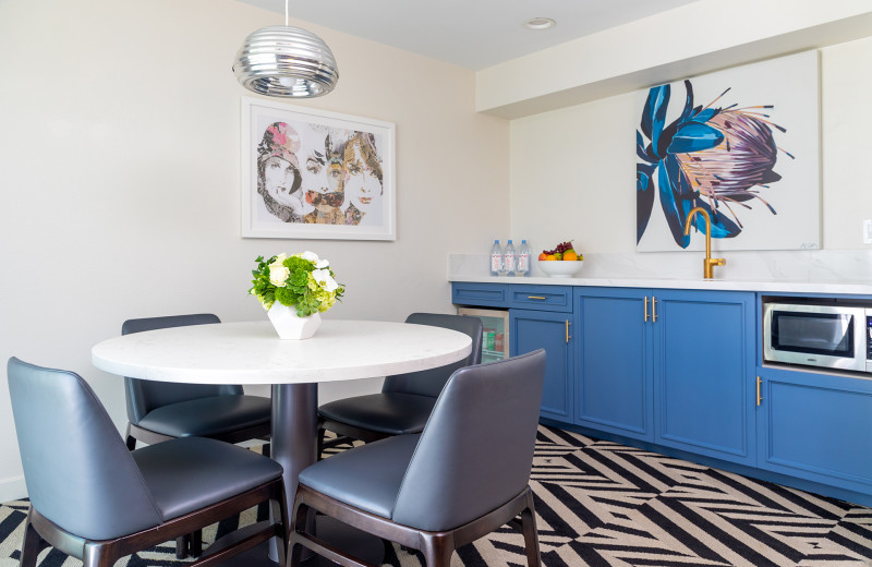 Dining area at Chamberlain West Hollywood Hotel.