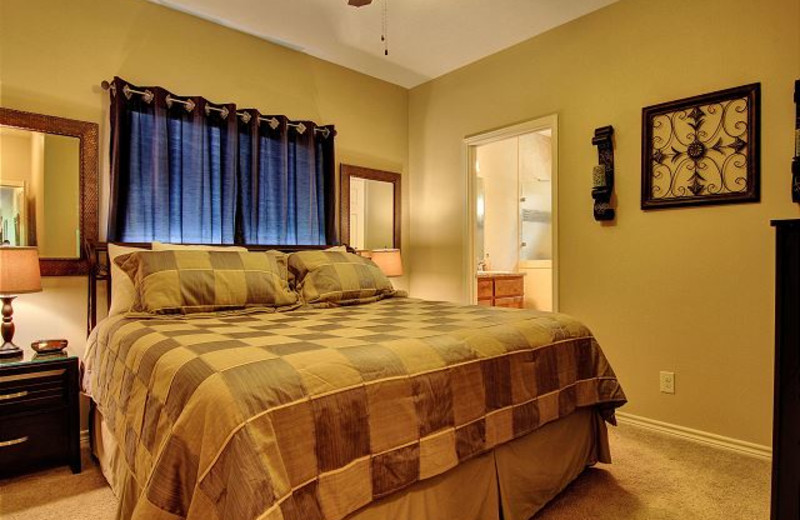 Rental bedroom at New Braunfels Escapes.