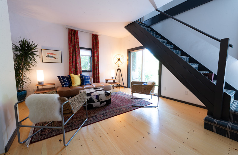 Guest living room at Addison Choate.