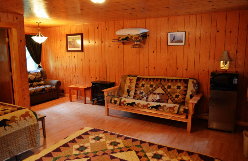 Cabin interior at Shoshone Lodge & Guest Ranch.