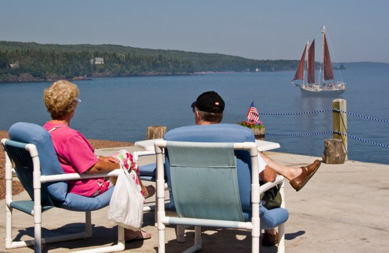 Relaxing By the lake at The Shoreline Inn.