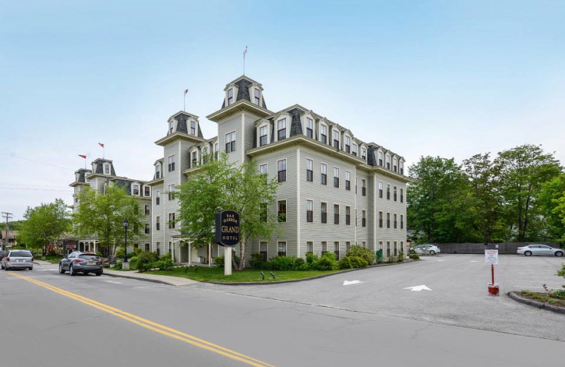 Exterior view of Bar Harbor Grand Hotel.