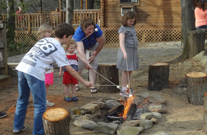 Campfire at Yogi in the Smokies.